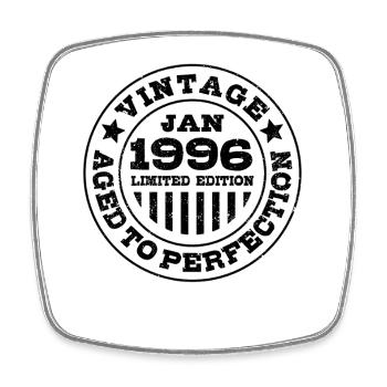 Januar 1996 | Aged to perfection | Geburtstag - Viereckiger Kühlschrankmagnet - Weiß - Vorne