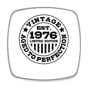 Édition limitée cadeau d’anniversaire 1976 - Magnet carré - blanc - Devant