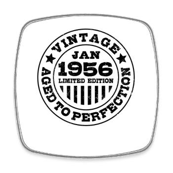 Januar 1956 | Aged to perfection | Geburtstag - Viereckiger Kühlschrankmagnet - Weiß - Vorne