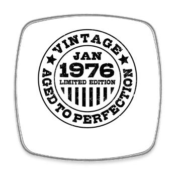 Limited Edition January 1976 Geburtstag Geschenk - Viereckiger Kühlschrankmagnet - Weiß - Vorne