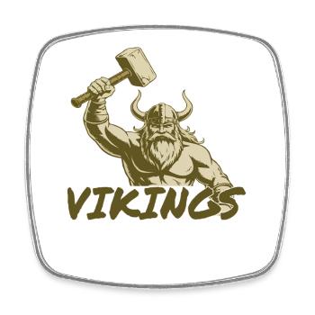 Légende viking viking marin Odin Raven Fighter - Magnet carré - blanc - Devant