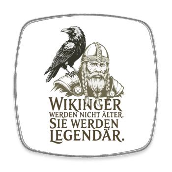 Wikinger Viking Legende Seemann Odin Rabe Kämpfer - Viereckiger Kühlschrankmagnet - Weiß - Vorne