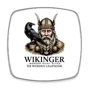 Wikinger Viking Legende Seemann Odin Rabe Kämpfer - Viereckiger Kühlschrankmagnet - Weiß - Vorne