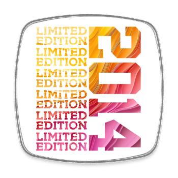 LIMITED EDITION 2014 12 JAHRE 12. GEBURTSTAG - Viereckiger Kühlschrankmagnet - Weiß - Vorne