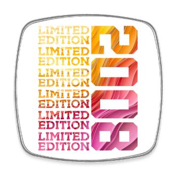 LIMITED EDITION 2008 18 YEARS 18TH BIRTHDAY - Square fridge magnet - white - Front