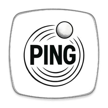 Ping Pong - Tennis de Table - Magnet carré - blanc - Devant