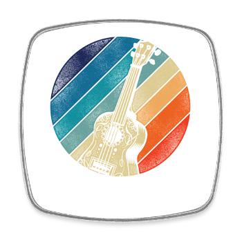 Hawaiian Ukulele Uke Retro Vintage - Square fridge magnet - white - Front