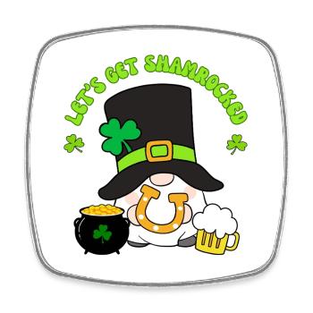 On va se faire t-shirt Leprechaun Shamrocked - Magnet carré - blanc - Devant