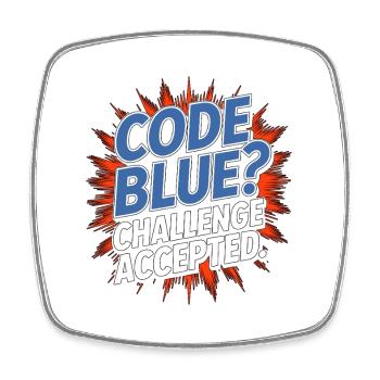 ICU Nurse Code Blue Challenge Trauma Response - Square fridge magnet - white - Front