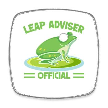 Frog Catcher Leap Adviser Frog - Viereckiger Kühlschrankmagnet - Weiß - Vorne