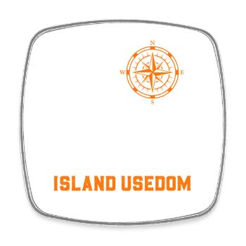 Island USEDOM BALTIC SEA Holiday Lighthouse Funny - Square fridge magnet - white - Front