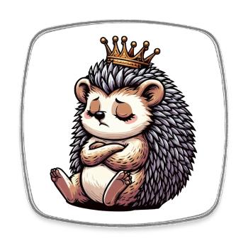 Igel Igelliebhaber Igelbesitzer Igelhalter Stachel - Viereckiger Kühlschrankmagnet - Weiß - Vorne