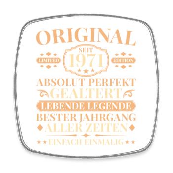 Vintage 1971 55e anniversaire parfaitement vieilli - Magnet carré - blanc - Devant