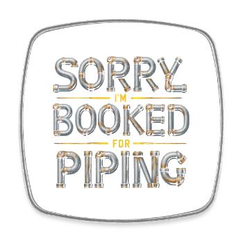 Pipe Layer Pipeline Builder - Square fridge magnet - white - Front