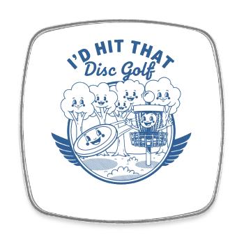 ICH HABE DIESE Disc Golf lustige Disc-Golfer-Szene erlebt - Viereckiger Kühlschrankmagnet - Weiß - Vorne