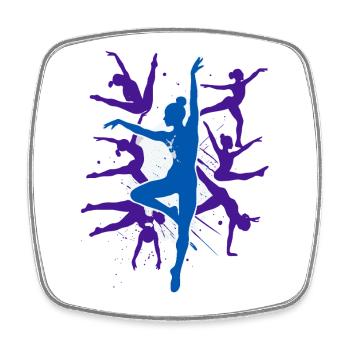 Gymnastics Gymnastics Acrobatics Artistic Gymnastics - Square fridge magnet - white - Front