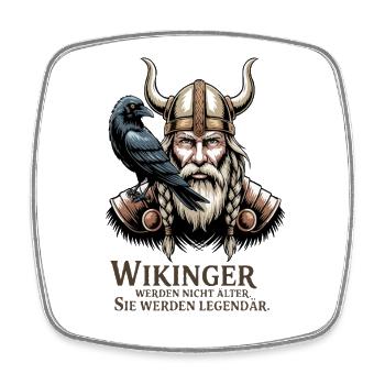 Viking Viking Legend Sailor Odin Raven Fighter - Square fridge magnet - white - Front