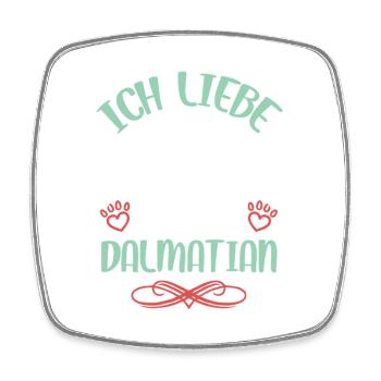 I love Dalmatian Angels - Square fridge magnet - white - Front