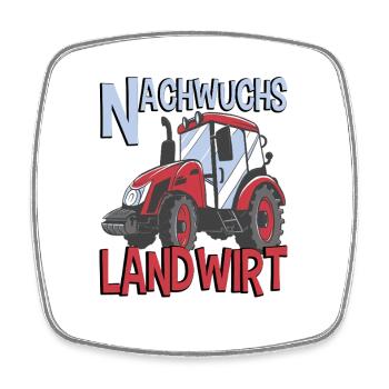 Farmer Kids Outfits Tractor Tractor Young Farmer - Square fridge magnet - white - Front