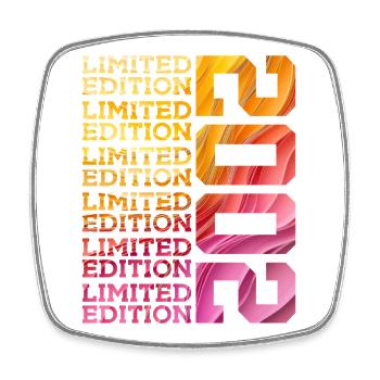 LIMITED EDITION 2002 24 JAHRE 24. GEBURTSTAG - Viereckiger Kühlschrankmagnet - Weiß - Vorne