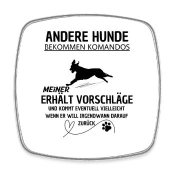 Commands? No. Accept suggestions? Maybe - Square fridge magnet - white - Front