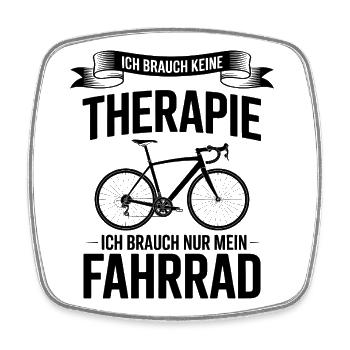 I don't need therapy, I need a bike - Square fridge magnet - white - Front