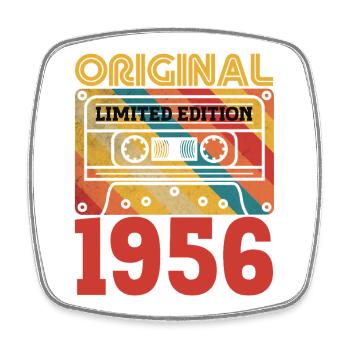 70th Birthday 70 Years Original 1956 Vintage - Square fridge magnet - white - Front