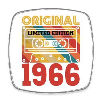 60. Geburtstag 60 Jahre Original 1966 Vintage - Viereckiger Kühlschrankmagnet - Weiß - Vorne