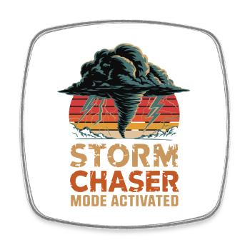  Storm Chaser Mode Activated Tornado Sturmjäger - Viereckiger Kühlschrankmagnet - Weiß - Vorne