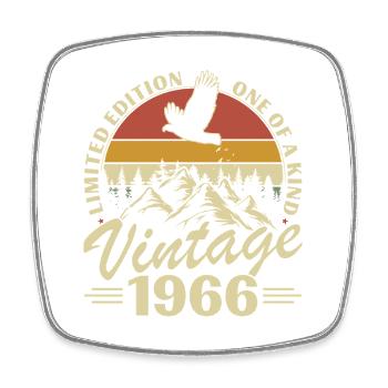 1966 Vintage Retro Birthday Gift - Square fridge magnet - white - Front