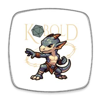 Kobold Warrior and Dice - Square fridge magnet - white - Front