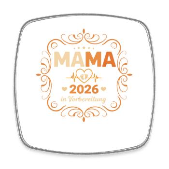 Mama 2026 in Vorbereitung – Nachwuchs Ankündigung - Viereckiger Kühlschrankmagnet - Weiß - Vorne