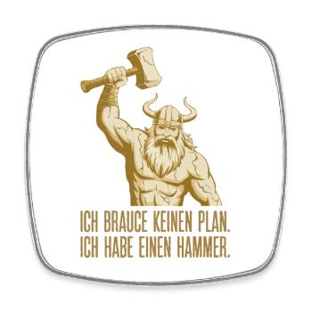 Viking Viking Legend Sailor Odin Raven Fighter - Square fridge magnet - white - Front