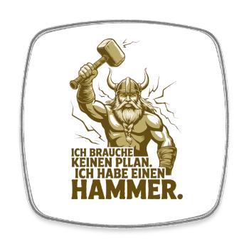 Viking Viking Legend Sailor Odin Raven Fighter - Square fridge magnet - white - Front