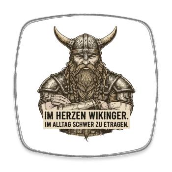 Viking Viking Legend Sailor Odin Raven Fighter - Square fridge magnet - white - Front