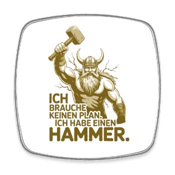 Wikinger Viking Legende Seemann Odin Rabe Kämpfer - Viereckiger Kühlschrankmagnet - Weiß - Vorne