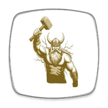 Légende viking viking marin Odin Raven Fighter - Magnet carré - blanc - Devant