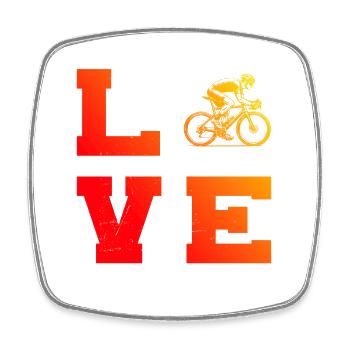 Road Bike Graphic for Road Bike - Square fridge magnet - white - Front