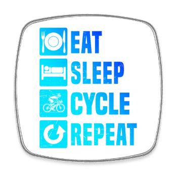 Motif minimaliste du vélo de route - Magnet carré - blanc - Devant