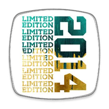 LIMITED EDITION 2014 12 JAHRE 12. GEBURTSTAG - Viereckiger Kühlschrankmagnet - Weiß - Vorne