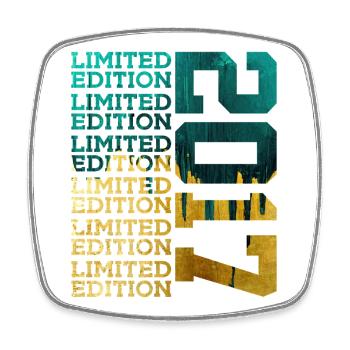 ÉDITION LIMITÉE 2017 9 ANS 9E ANNIVERSAIRE - Magnet carré - blanc - Devant