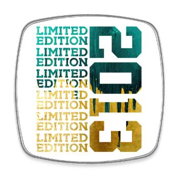 LIMITED EDITION 2013 13 YEARS 13TH BIRTHDAY - Square fridge magnet - white - Front