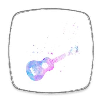 Hawaiian Ukulele Uke Watercolor - Viereckiger Kühlschrankmagnet - Weiß - Vorne