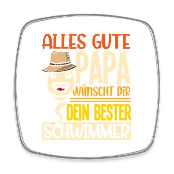 All the best dad wishes you your best swimmer - Square fridge magnet - white - Front