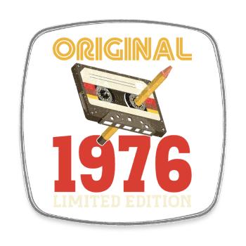 1976 50e Anniversaire 50 ans Original Vintage - Magnet carré - blanc - Devant