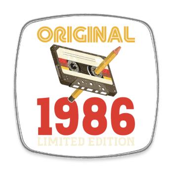 1986 40e Anniversaire 40 ans Original Vintage - Magnet carré - blanc - Devant
