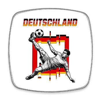 Football Allemagne Coup de pied aérien - Magnet carré - blanc - Devant