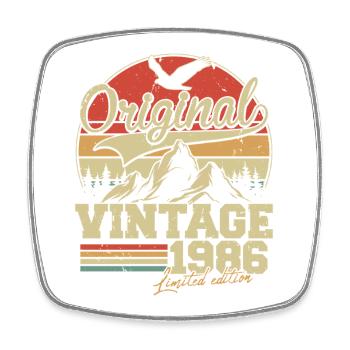 Original 1986 Jahrgang Vintage Geburtstag Retro - Square fridge magnet - white - Front
