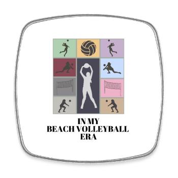 À mon époque de beach-volley - Magnet carré - blanc - Devant