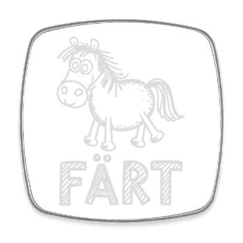 Pferd Reiten Reiterin Pferdebesitzer FÄRT - Viereckiger Kühlschrankmagnet - Weiß - Vorne
